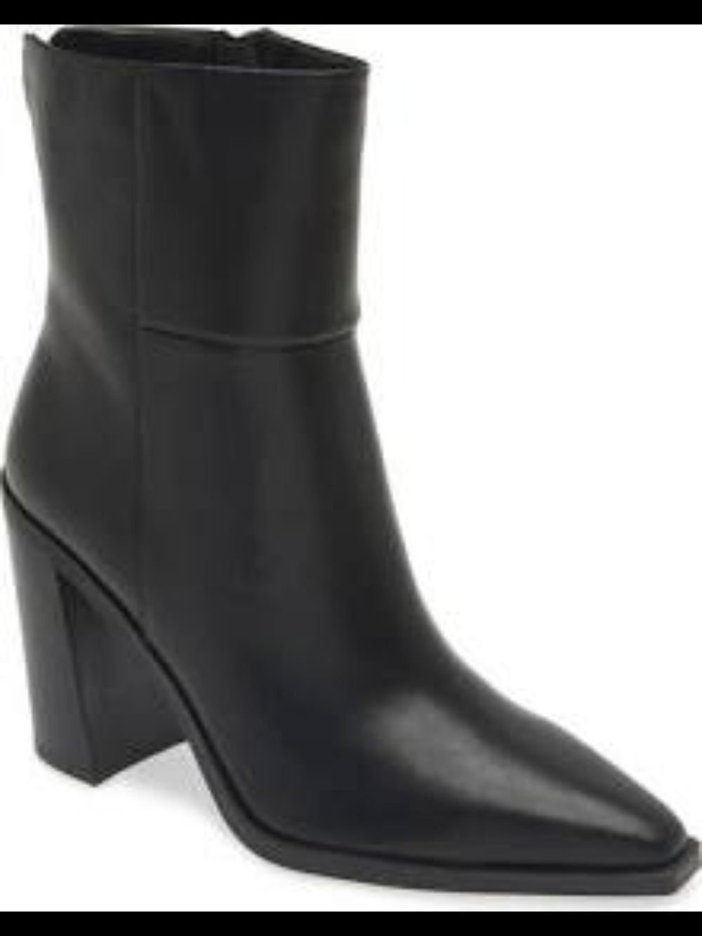 Steve Madden Black Pointed Toe Block Heel Ankle Boots